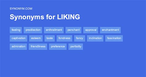 synonyms for liking something.